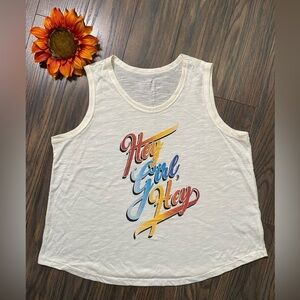 🌻5/$25🌻JESSICA SIMPSON “Hey Girl Hey” Cropped Tank Top LARGE